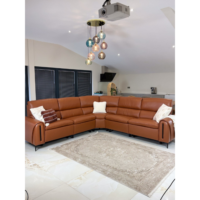 Chicago Charcoal Universal Corner Sofa | Modern Fabric Corner Sofa UK