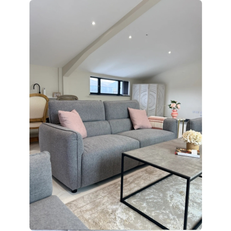 Ascot Grey Sofa 3+2 Set | Modern Fabric Sofa Suite UK