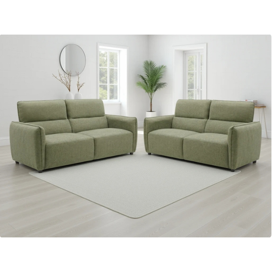 Ascot Green Sofa 3+2 Set | Modern Fabric Sofa Suite UK
