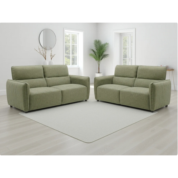 Ascot Green Sofa 3+2 Set | Modern Fabric Sofa Suite UK