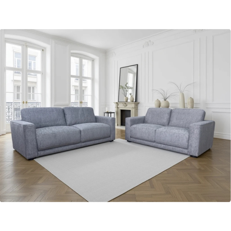 Marlow Grey Sofa 3+2 Set | Modern Fabric Sofa Suite UK