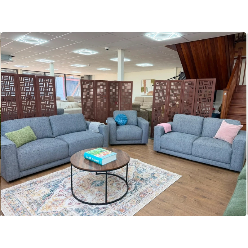 Marlow Grey Sofa 3+2+1 Set | Modern Fabric Sofa Suite UK