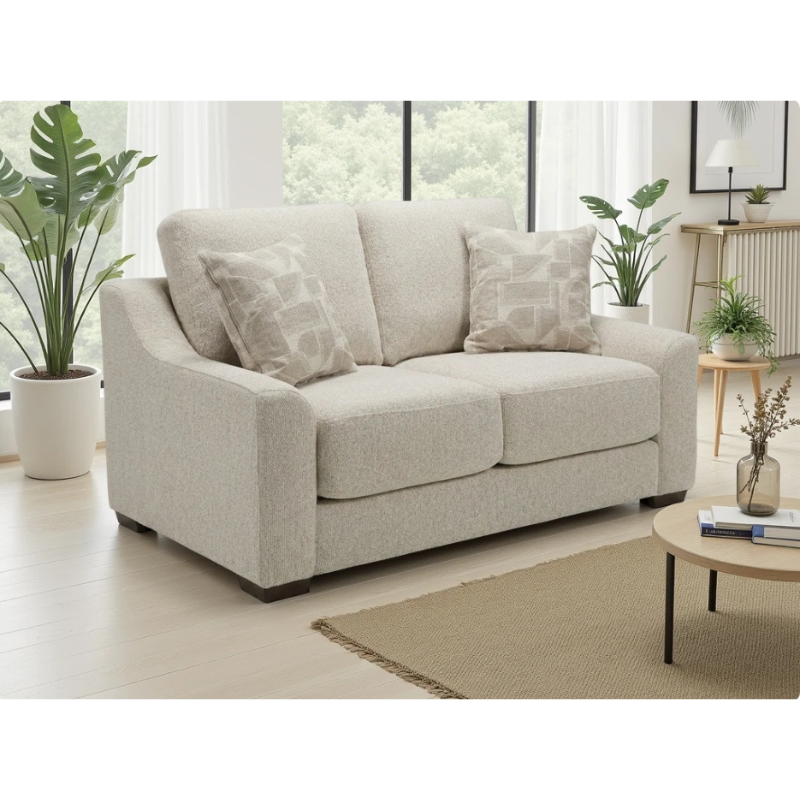 Douglas Beige 2 Seater Sofa | Modern Fabric Sofa UK