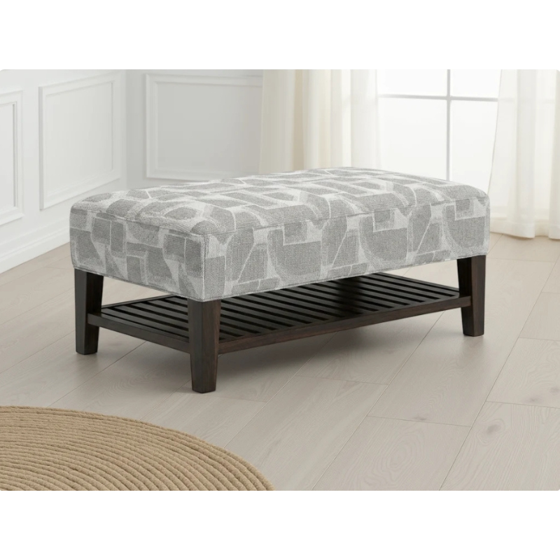 Douglas Beige Footstool | Modern Fabric Footstool UK
