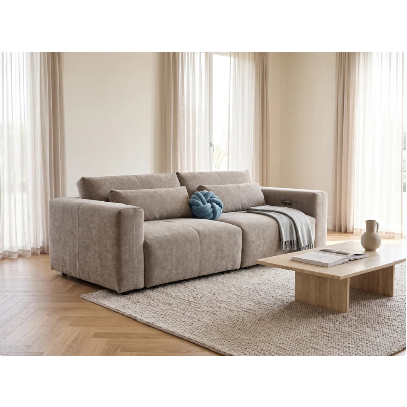 Prescott Beige Electric Sofabed | Modern Electric Sofa Bed UK
