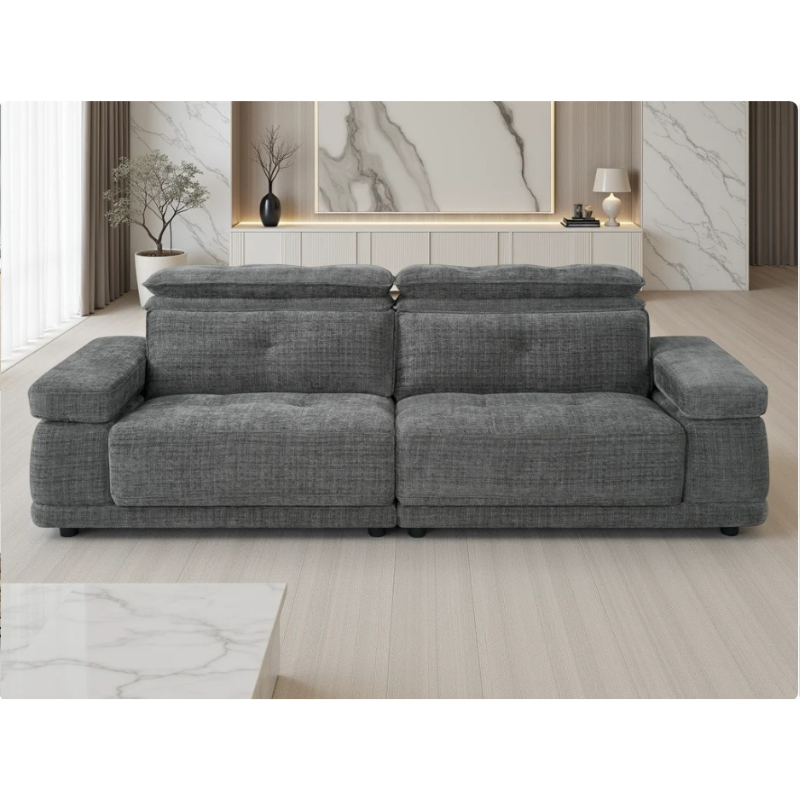 Dimensions All values in cm ↔ Width 255 ↕ Depth 105 ↨ Height Back 88 → Headrest 104 ⬡ Seat height Floor to seat cushion 44 ▭ Seat depth 60 ▬ Seat width 97 Sleeping area When converted to bed 194 × 94