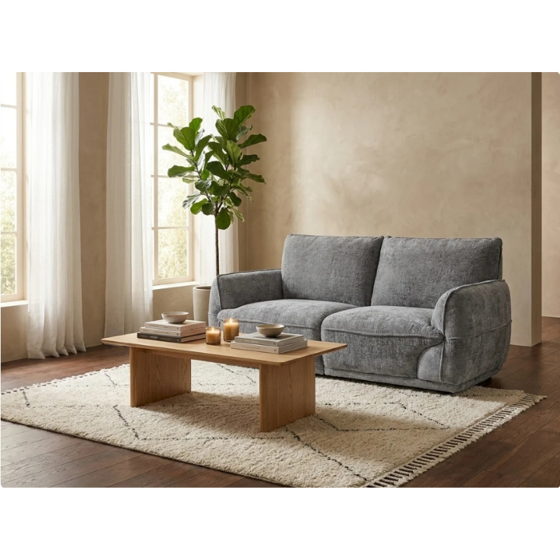 Angelo Grey 2 Seater Sofa | Modern Fabric Sofa