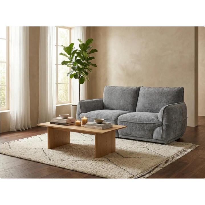 Angelo Grey 2 Seater Sofa | Modern Fabric Sofa