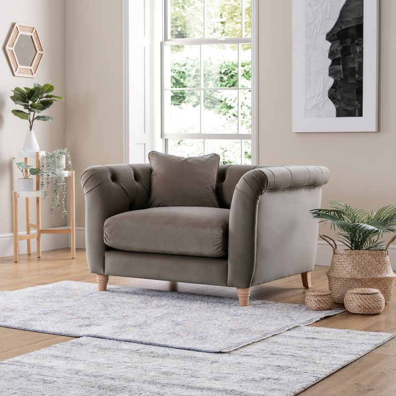 Armchair Velvet Mushroom | Luxury Velvet Accent Chair