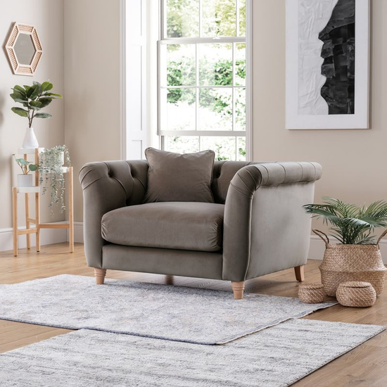 Armchair Velvet Mushroom | Luxury Velvet Accent Chair