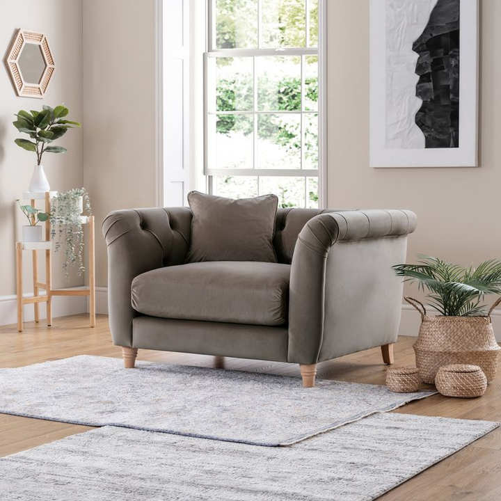 Armchair Velvet Mushroom | Luxury Velvet Accent Chair