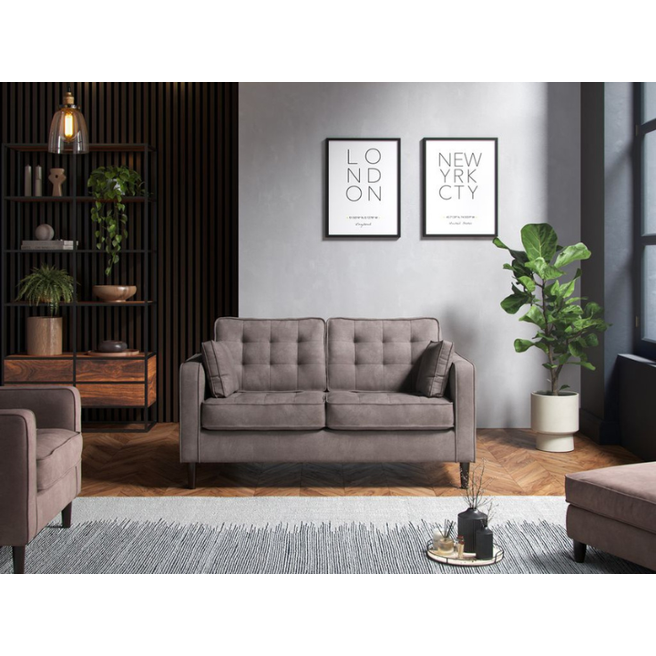 2 Seater Sofa Enjoy Pewter | Modern Fabric Sofa