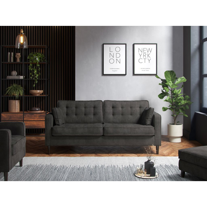 3 Seater Sofa Enjoy Graphite | Modern Fabric Sofa