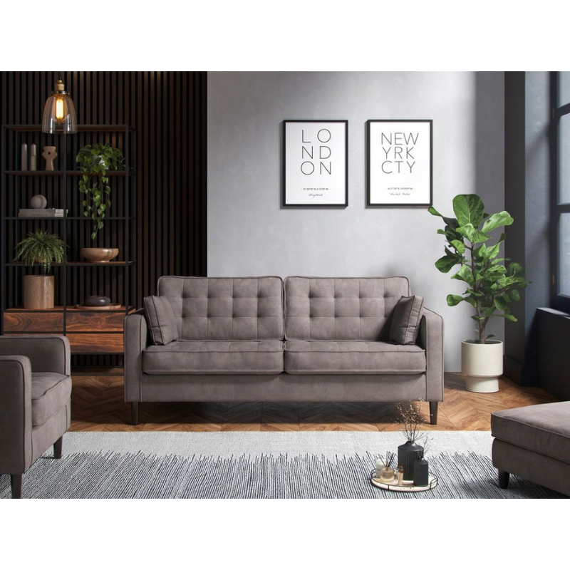 3 Seater Sofa Enjoy Pewter | Modern Fabric Sofa