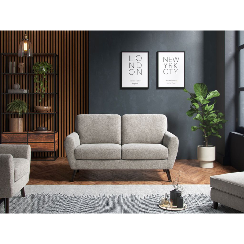 2 Seater Sofa Boucle Linen | Modern Textured Sofa