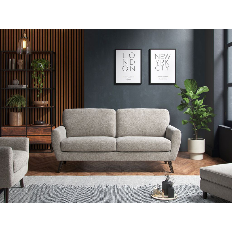 3 Seater Sofa Boucle Linen | Modern Textured Sofa