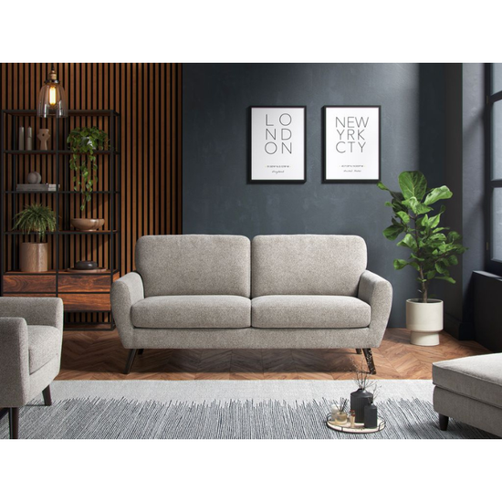 3 Seater Sofa Boucle Linen | Modern Textured Sofa