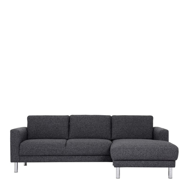 Cleveland Chaiselongue Sofa (RH) in Nova Anthracite W 2340 x H 810 x D 1430 mm-Sofa-FTG-