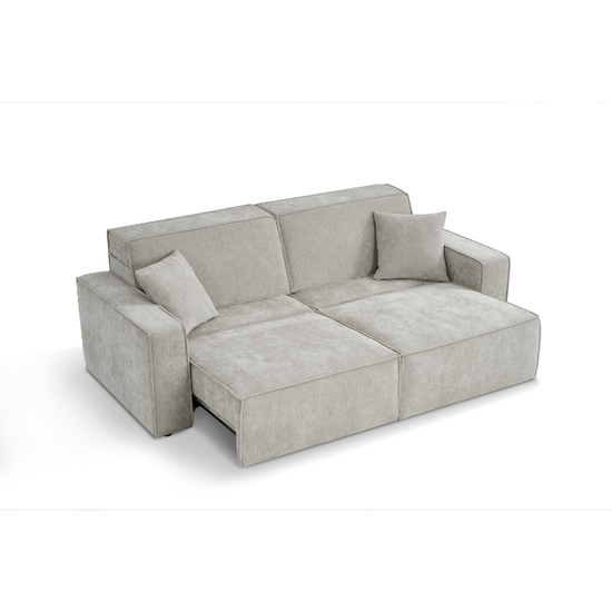 Houston Beige Electric Sofabed 3 Seater | Modern Fabric Sofa Bed UK