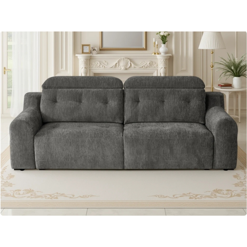 Harrison Charcoal Electric Reclining Sofabed | Modern Fabric Sofa Bed UK