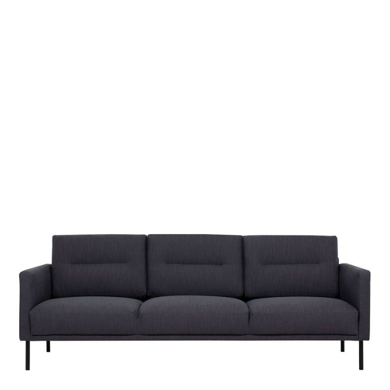 Larvik 3 Seater Sofa - Anthracite, Black Legs W 2100 x H 790 x D 860mm-Sofa-FTG-