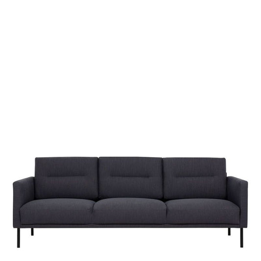 Larvik 3 Seater Sofa - Anthracite, Black Legs W 2100 x H 790 x D 860mm-Sofa-FTG-