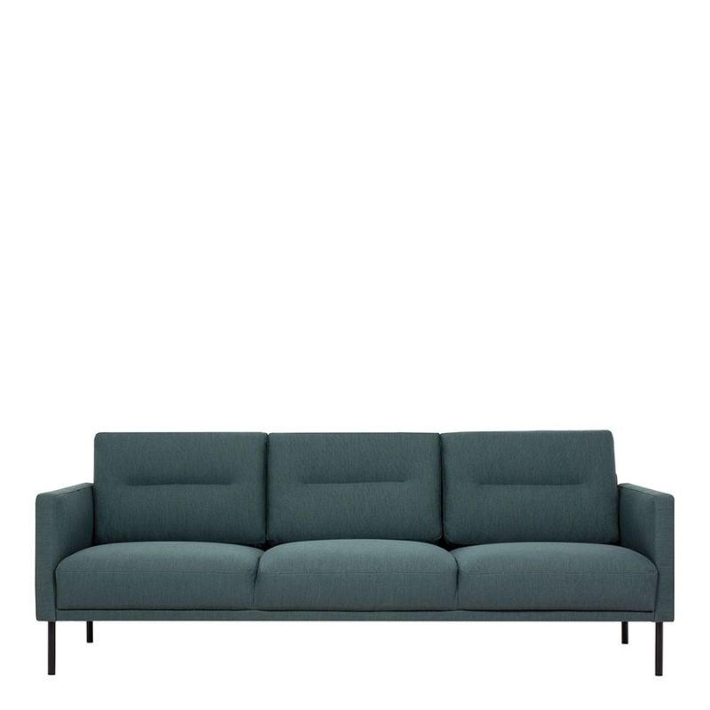 Larvik 3 Seater Sofa - Dark Green, Black Legs W 2100 x H 790 x D 860mm-Sofa-FTG-