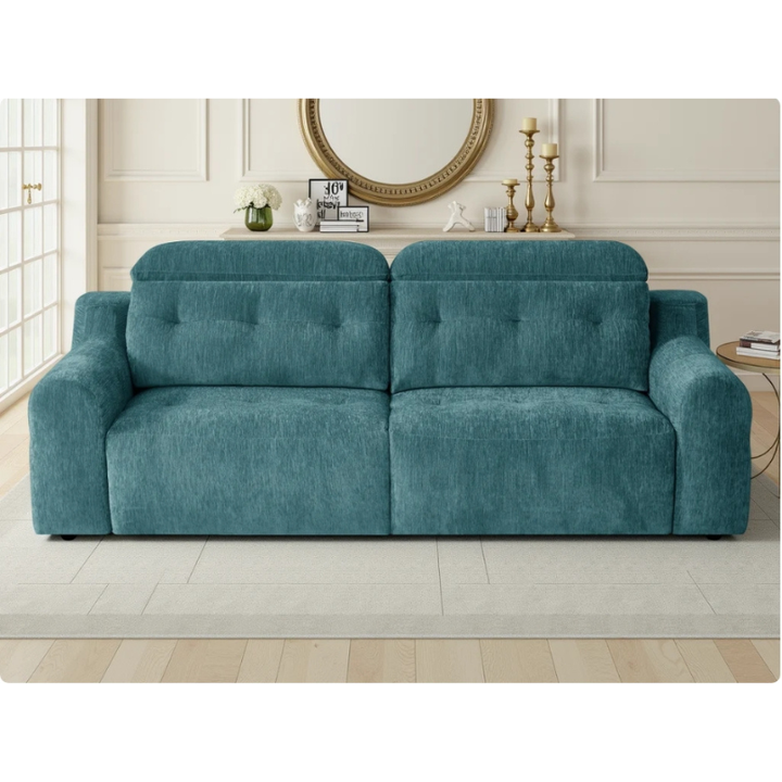 Harrison Teal Electric Reclining Sofabed | Modern Fabric Sofa Bed UK