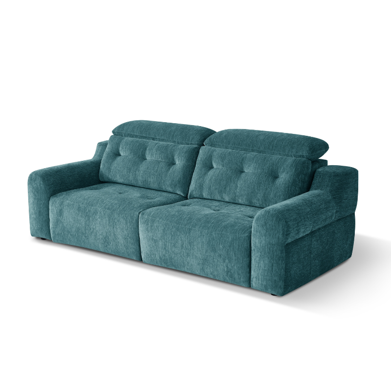 Harrison Teal Electric Reclining Sofabed | Modern Fabric Sofa Bed UK