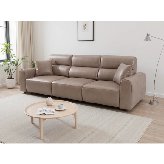 Conway Coffee Electric Recliner 3 Seater Sofa | Modern Reclining Sofa UK