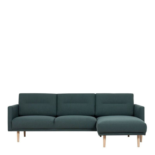 Larvik Chaiselongue Right Corner Sofa - Dark Green, Oak Legs W 2250 x H 790 x D 1400mm-Sofa-FTG-