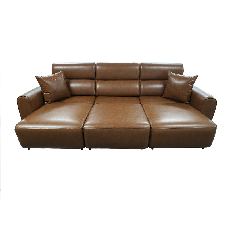 Conway Brown Electric Recliner 3 Seater Sofa | Modern Reclining Sofa UK
