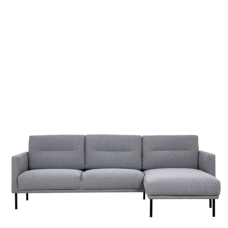 Larvik Chaiselongue Right Corner Sofa - Grey, Black Legs W 2250 x H 790 x D 1400mm-Sofa-FTG-