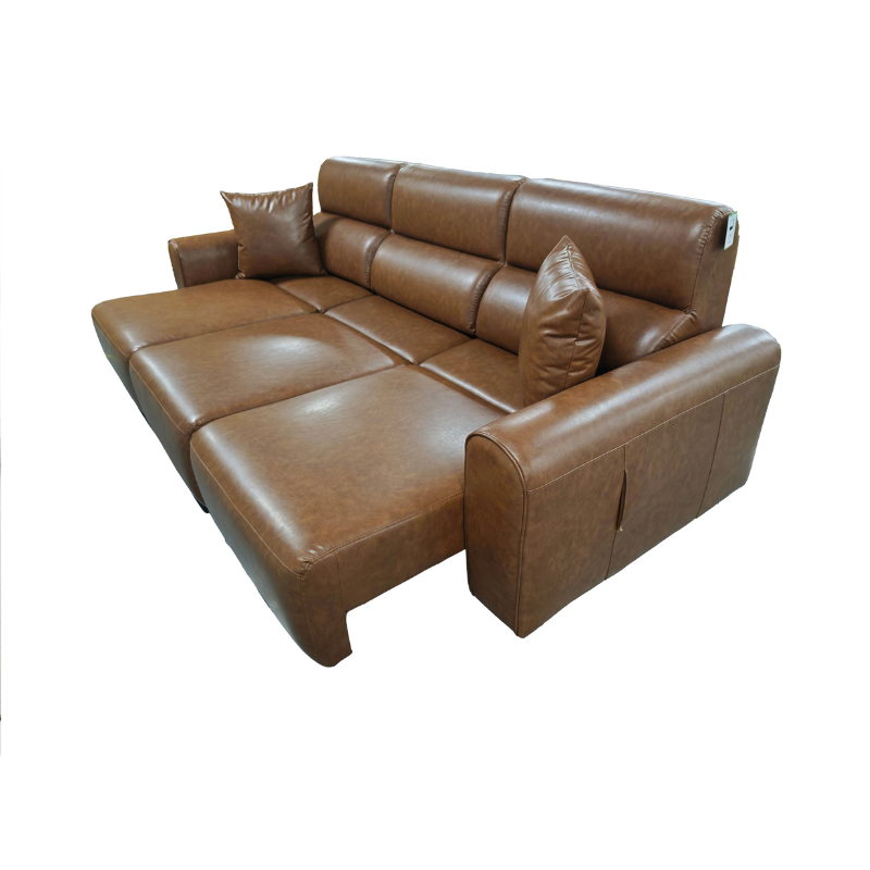 Conway Brown Electric Recliner 3 Seater Sofa | Modern Reclining Sofa UK