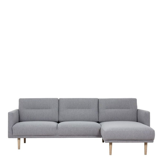 Larvik Chaiselongue Right Corner Sofa - Grey, Oak Legs W 2250 x H 790 x D 1400mm-Sofa-FTG-