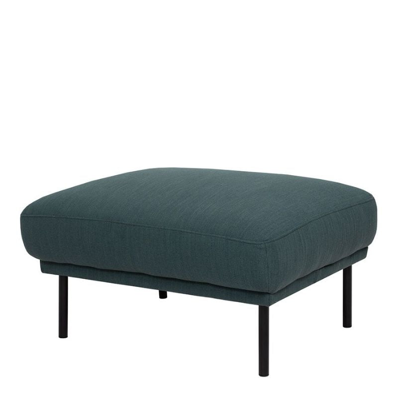 Larvik Footstool - Dark Green, Black Legs W 800 x H 440 x D 600mm-FTG-