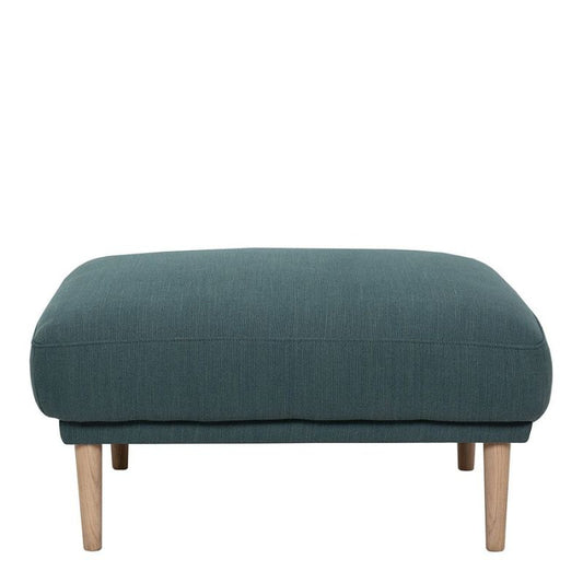 Larvik Footstool - Dark Green, Oak Legs W 800 x H 440 x D 600mm-FTG-