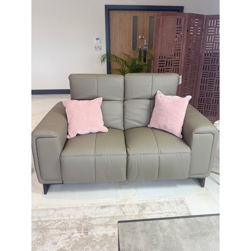 Richmond Grey Electric Recliner Sofa 3+2 Set | Leather Reclining Sofa Suite UK