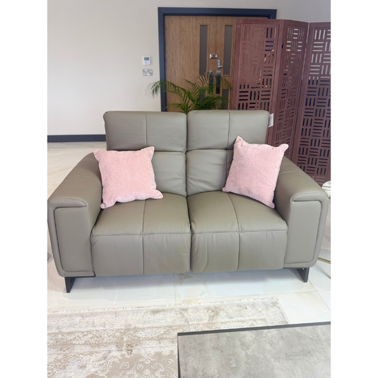 Richmond Grey Electric Recliner Sofa 3+2 Set | Leather Reclining Sofa Suite UK