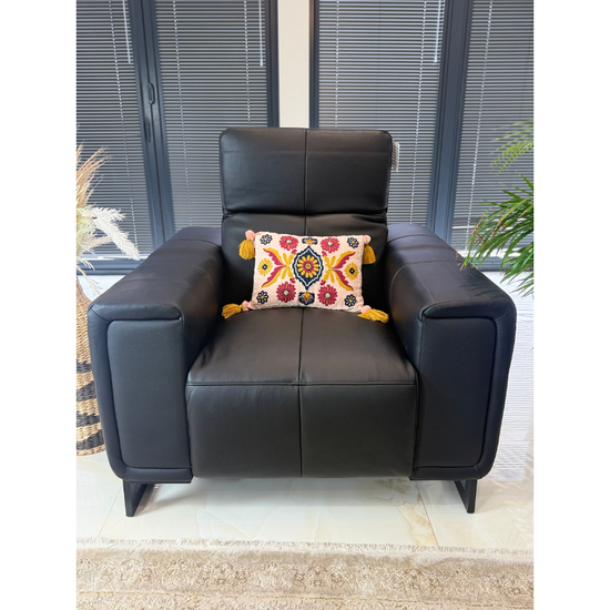 Richmond Black Electric Recliner Armchair | Leather Recliner Chair UK