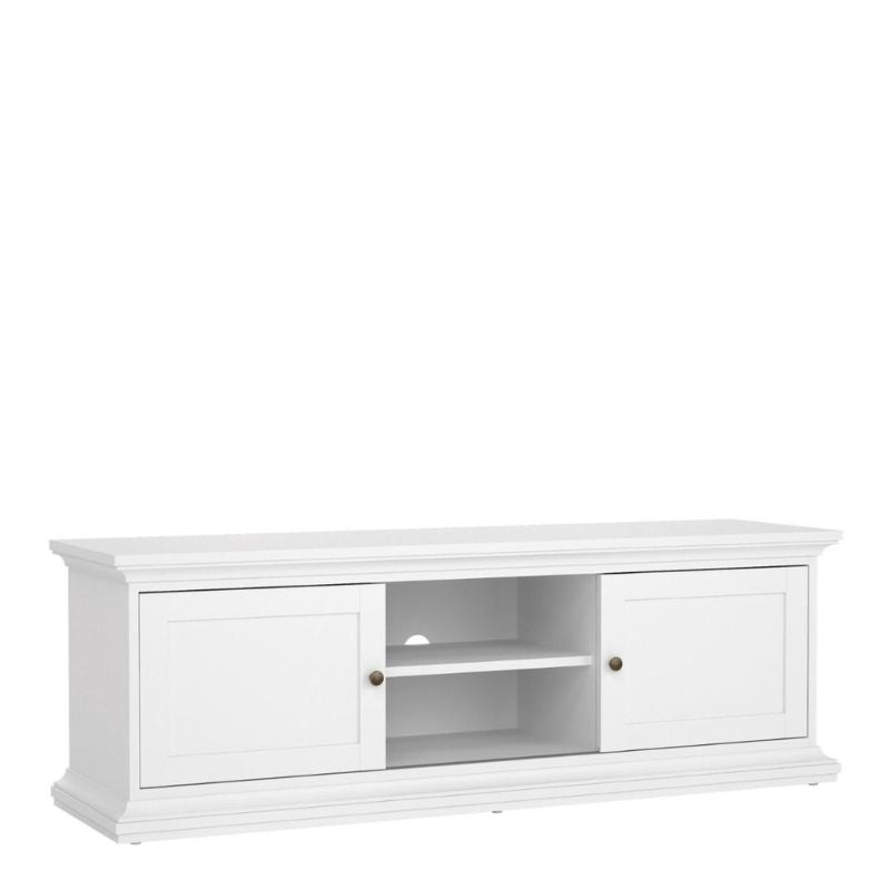 Paris TV-unit 2 frame Doors in White W 1494 x H 506 x D 416 mm-FTG-