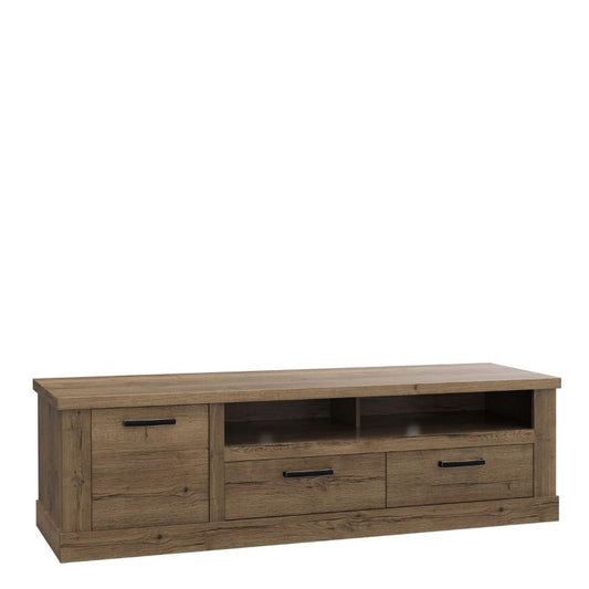 Corona 1 Door 2 Drawer TV Unit in Tabak Oak W 179.3 x H 52 x D 52 cm-FTG-