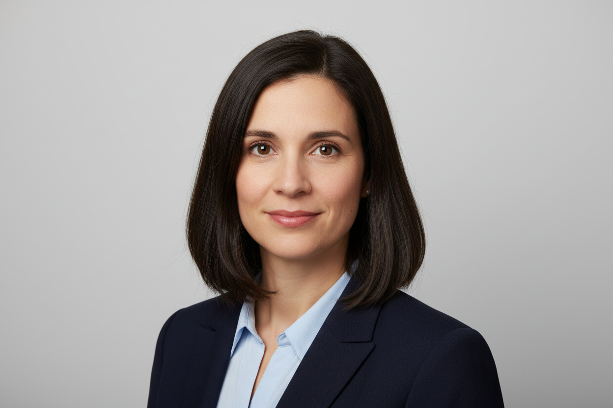 a real looking natural pasport size photo of a lady named sarah whitfield